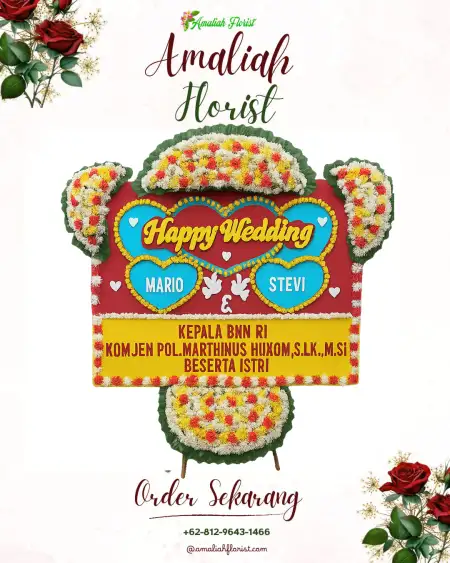 Papan Bunga Pernikahan Mengesta